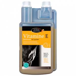 Vitamine E - Sélénium - Lysine liquide récupération musculaire du cheval