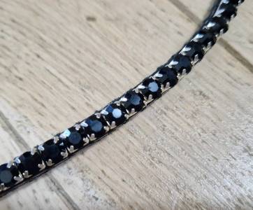 Frontal strass noir fin