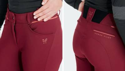 Pantalon X-Design femme Horse Pilot Bordeaux