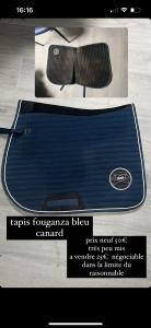 tapis fouganza bleu canard 