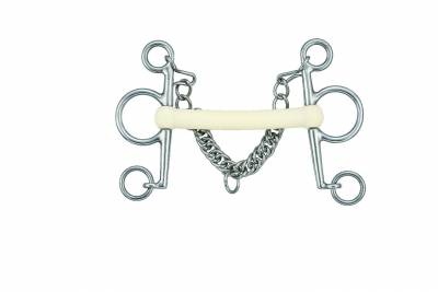 Mors pelham long cheeks droit plain - Happy Mouth