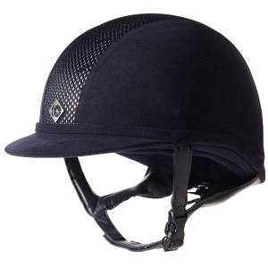 Casque ayr8 - Charles Owen - microsuede marine / argenté