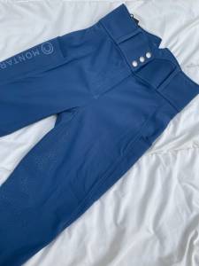 Pantalon Mya extra taille haute bleu Montar