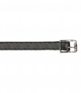 Lanières d'éperons cuir noir - Waldhausen - 46 cm