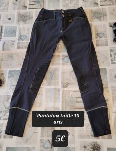 Pantalon d'équitation marque Equine couture 10 ans 