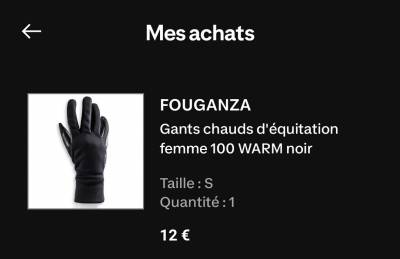 Gants chauds d'&eacute;quitation femme 100 warm noir