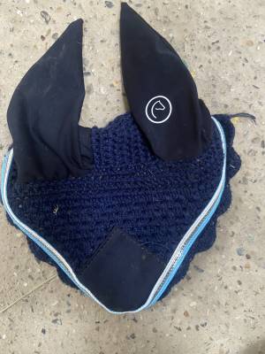 Bonnet bleu marine equitheme taille poney