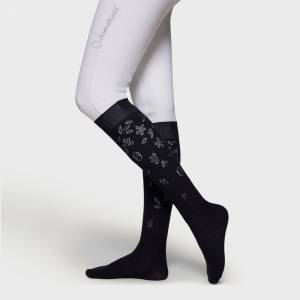 Chaussettes d'équitation balzane flower ss 25 - Samshield - Légères et respirant