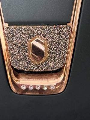 Casque samshield noir rose gold 5 Swarovski 