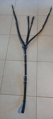 Collier de chasse cuir + martingale amovible 