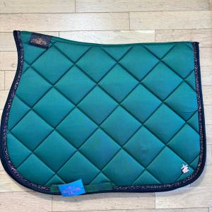 Tapis de selle Ju & Pa - matelassé en france - bleu canard