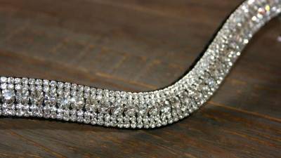 Frontal en strass - Cristaux blancs