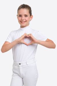 Polo de concours enfant ILOVE CRYSTAL - Cavalliera - Manches courtes