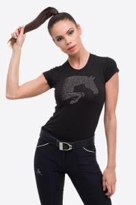 Haut d'équitation en coton à manches courtes - Cavalliera