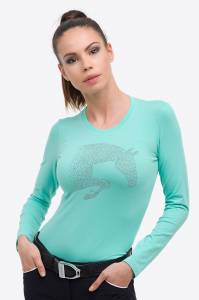 T-Shirt coton à manches longues Riding Cotton Top - Cavalliera