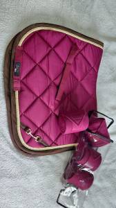 Tapis bordeaux HKM &ndash; collection Lauria Garrelli + bande