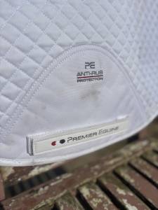 Tapis merino dressage blanc Premi&egrave;re Equine