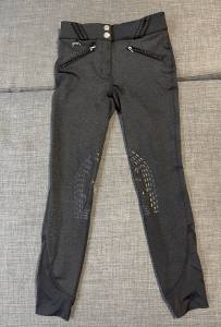 Pantalon Penelope &Eacute;quitation Romy Gris Chin&eacute; - Enfant