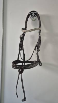 Filet Peneloppe Havane, frontal avec strass