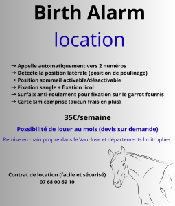 Location Birth Alarm lite 2.0 / Ceinture de poulinage