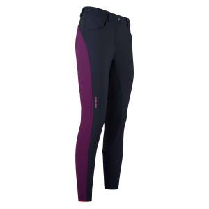 Pantalon d'équitation bleu marine Aiko Full Grip Essential pour femme