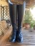 BOTTES NOIRES EN CUIR FABBRI P.39 AVEC EMBOUCHOIRS BOIS