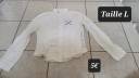 Chemise blanche manche longue avec dessin taille L