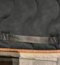 Tapis P&eacute;n&eacute;lope noir et camel taille cob 