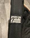 Tapis P&eacute;n&eacute;lope noir et camel taille cob 