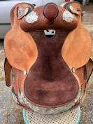 Selle Western Silver Horse en cuir &ndash; NEUVE &ndash; Taille 16"
