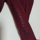 Pantalon d'&eacute;quitation femme bordeaux 