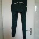 Pantalon d'&eacute;quitation femme vert fonc&eacute; 