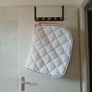 Tapis de selle blanc cheval