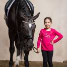 T-shirt &agrave; manches longues pour enfants - Cavalliera - Tissu stretch