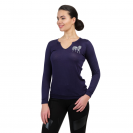 Sweater loose fit V-neck - Cavalliera - Viscose l&eacute;ger