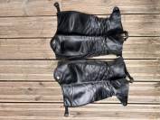 Mini chaps cuir noir Parlenti