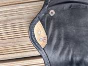 Mini chaps cuir noir Parlenti
