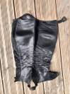 Mini chaps cuir noir Parlenti