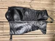 Mini chaps cuir noir Parlenti