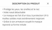 Masque anti-mouches KENTUCKY 