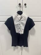 Cavalleria Toscana Pleated Bib Competition Shirt &ndash; Navy