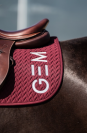 Tapis de selle TEN Bordeaux mixte - GEM - Matelassage en V