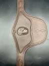 Sangle bavette d&rsquo;&eacute;quitation marron 135 cm