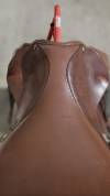 Selle cuir marron mixte 17,5" vendue avec accessoires 