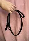 Ensemble bridon demi rond + r&ecirc;nes lisses T. Cob noir