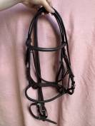 Ensemble bridon demi rond + r&ecirc;nes lisses T. Poney havan