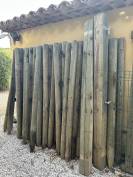 &Agrave; vendre lot complet de cl&ocirc;ture en bois et rubans elect
