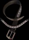Ceinture en cuir &agrave; strass - La Cavalerie - Cuir v&eacute;ritable