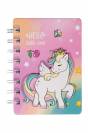 Carnet Licorne 3D - HKM - Reliure spirale, 60 pages