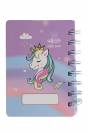 Carnet Licorne 3D - HKM - Reliure spirale, 60 pages